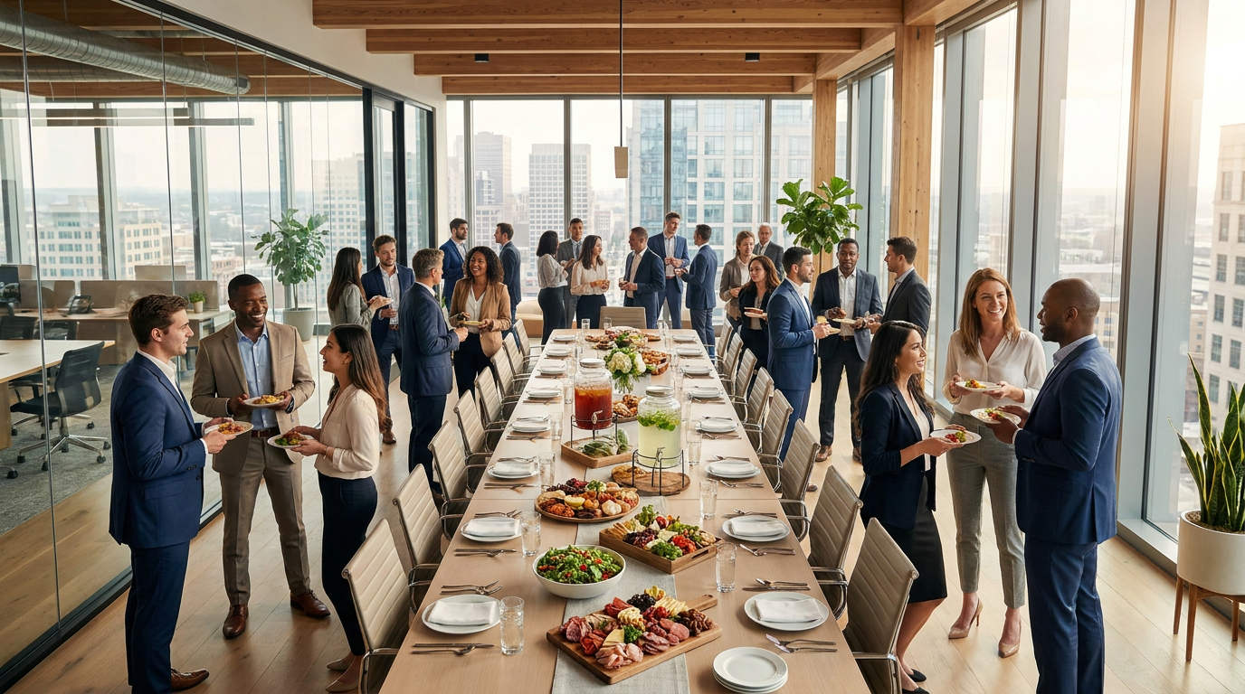 Corporate office catering event